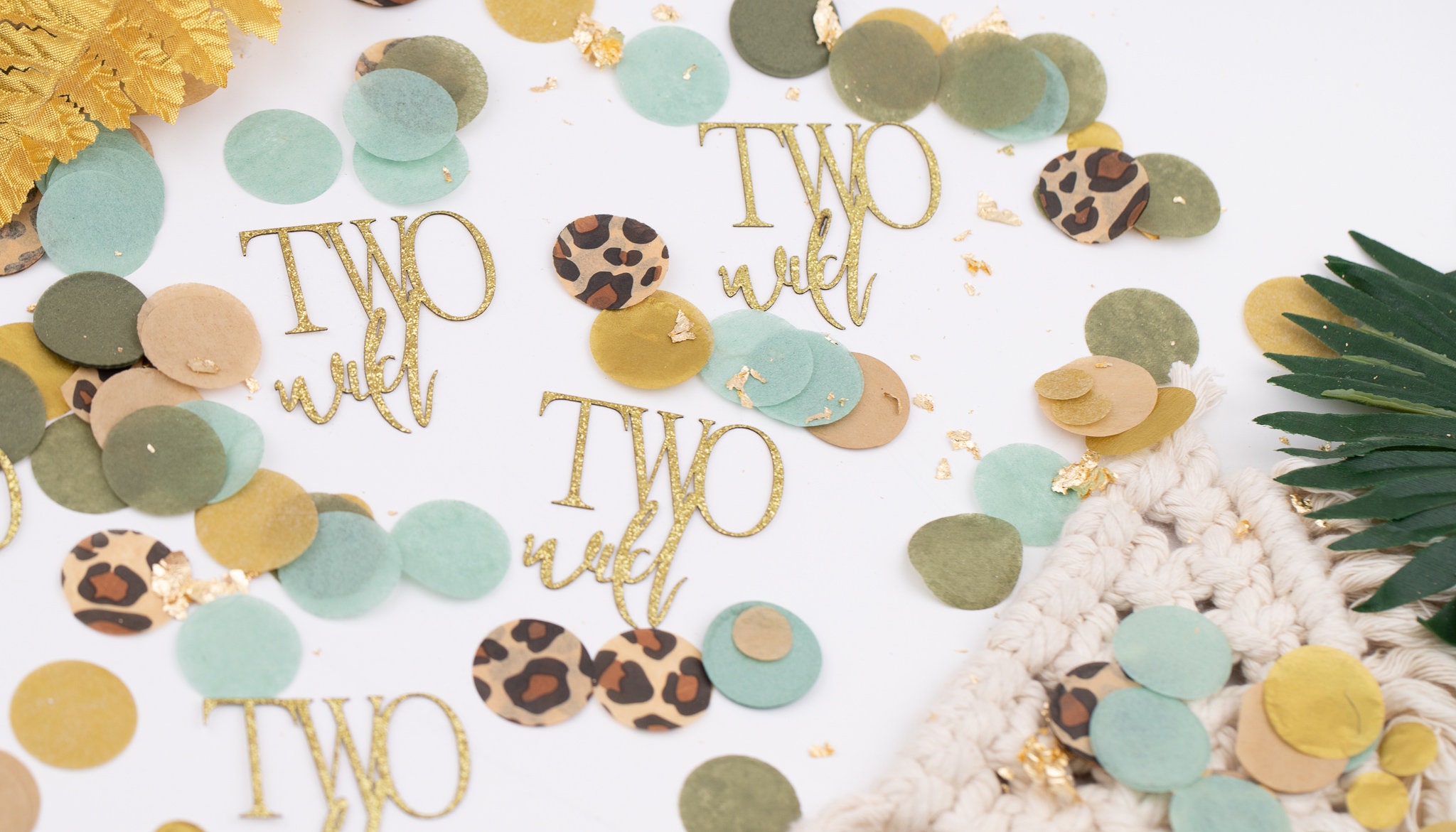 Two Wild 2nd Birthday Boy Safari Birthday Decorations Confetti Safari Theme Birthday