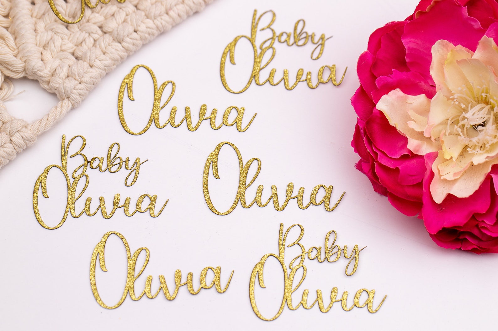 Baby Shower Decor Custom Confetti Custom Name Baby Shower Etsy