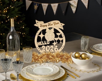 Ciao 2026, Vigilia di Capodanno, Felice Anno Nuovo 2026, Capodanno, Decorazioni di Capodanno, Centrotavola per feste, Capodanno 2026, Salute