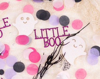 Confete para Chá de Bebê "Little Boo", Decorações de Halloween para Chá de Bebê, Decoração de Halloween em Tons Pastel