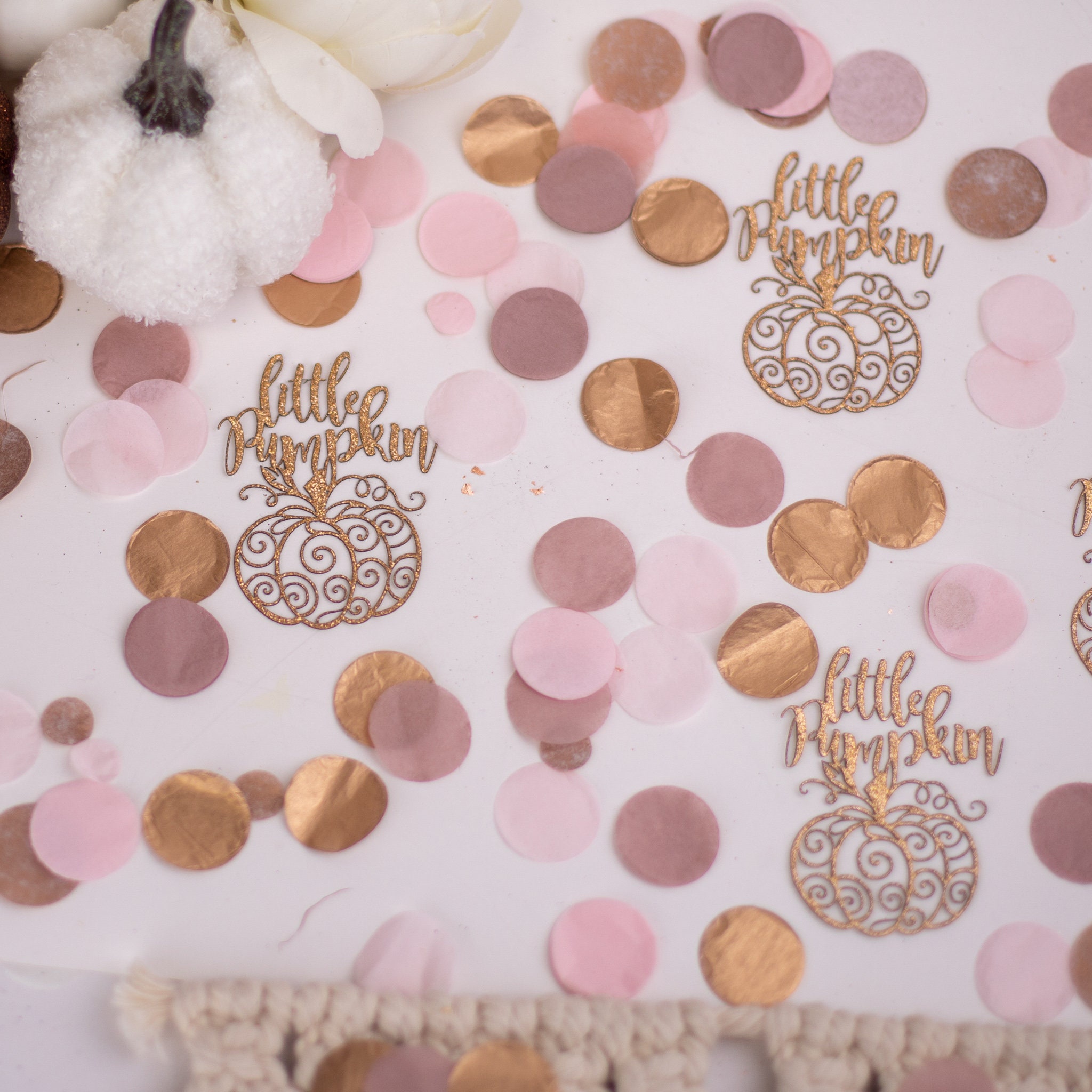 Little Pumpkin Baby Shower Fall Baby Shower Decorations Baby Shower Confetti Baby Shower Decorations Girl Pumpkin Birthday