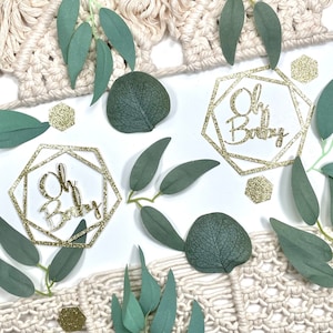 Coriandoli per baby shower verdi, baby shower maschietto, oh baby, baby shower femminuccia, baby shower boho, decorazioni per baby shower gender neutral