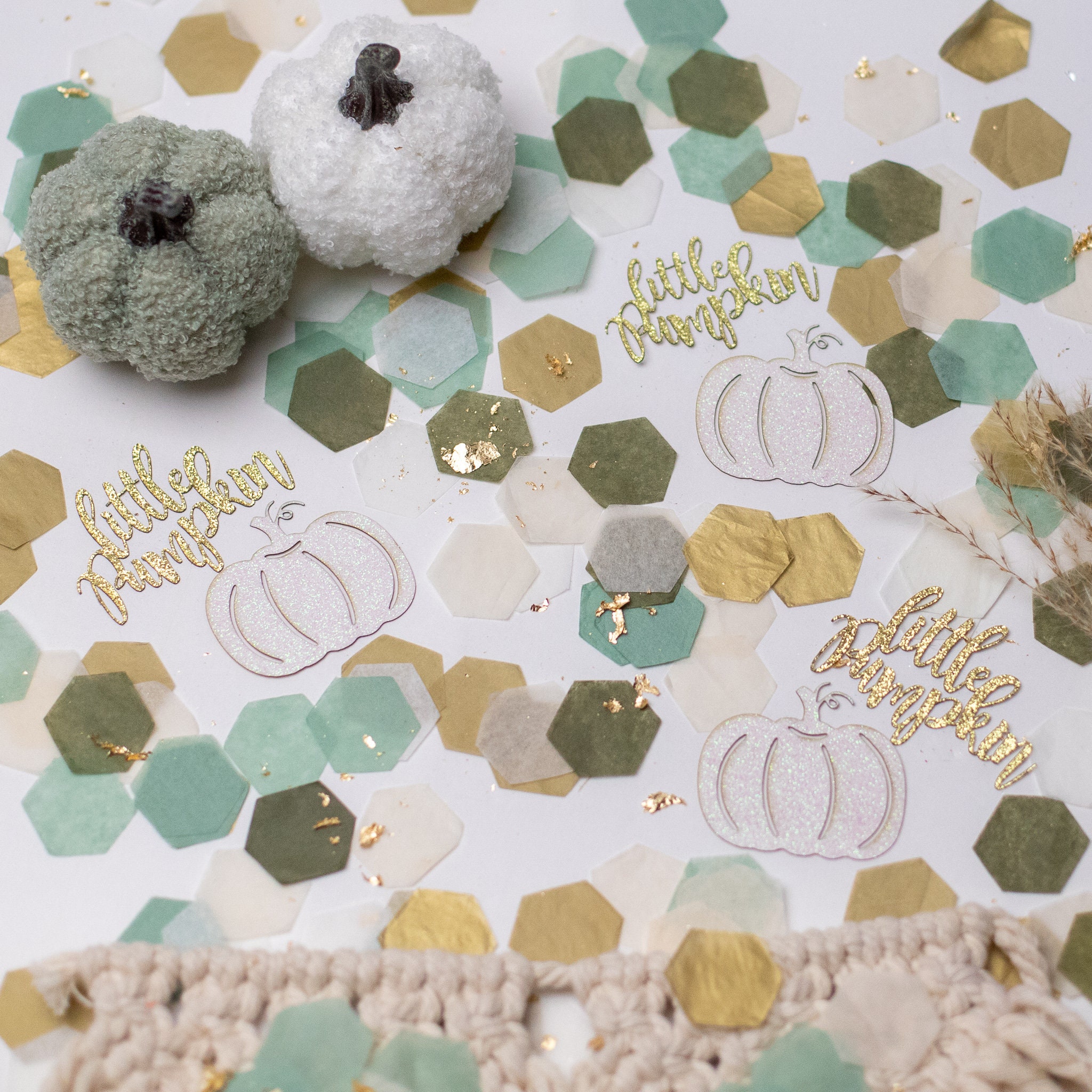 Little Pumpkin Baby Shower Fall Baby Shower Baby Shower Confetti White Pumpkin Gender Neutral Baby Shower Decorations Pumpkin