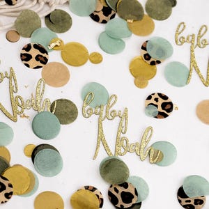 Safari Baby Shower, Nome personalizzato, Jungle Baby Shower, Decorazioni per compleanno Safari, Coriandoli personalizzati, Festa nella giungla, Coriandoli personalizzati