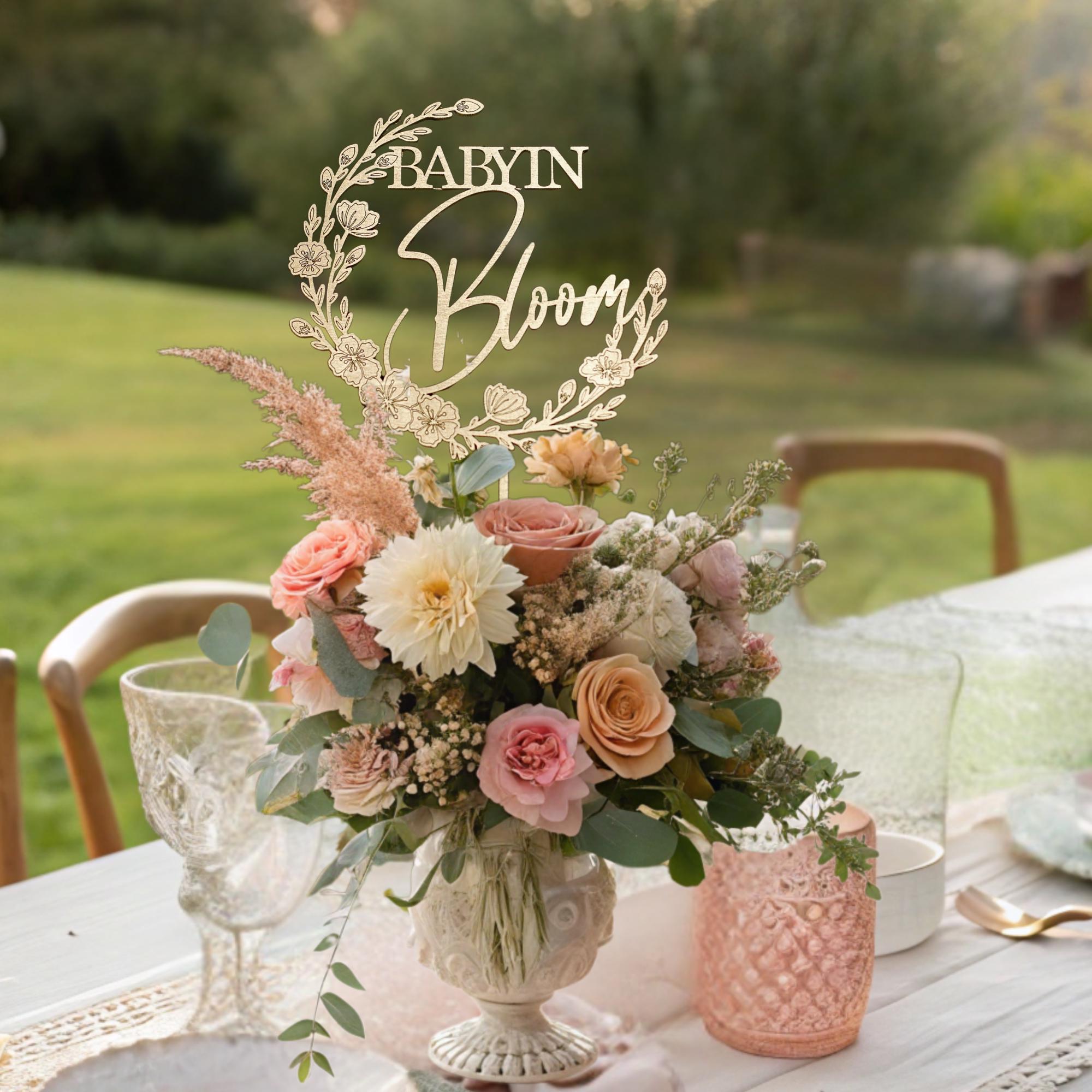 Baby in Bloom Baby Shower Decorations, Baby Shower Centerpieces, Floral Baby  Shower Decor, Baby Reveal, Baby Announcement - Etsy