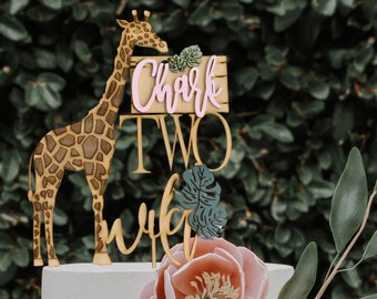 Two Wild Birthday, Custom Cake Topper, Safari 2nd Birthday, Jungle Theme Birthday Decorations, 2nd Birthday Girl or Boy, Party Decorations
