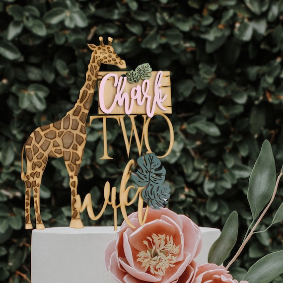 Two Wild Birthday, Custom Cake Topper, Safari 2nd Birthday, Jungle Theme Birthday Decorations, 2nd Birthday Girl or Boy, Party Decorations