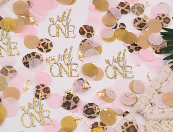 Wild One, 1st Birthday Girl, Pink Safari Birthday Decorations, Safari Baby Shower, Jungle Baby Shower, Wild One Baby Shower, Confetti Il_570xn
