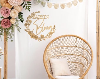 Baby In Bloom Sign, Floral Baby Shower, Baby Shower Backdrop, Baby Shower Sign, Wildflower Baby Shower