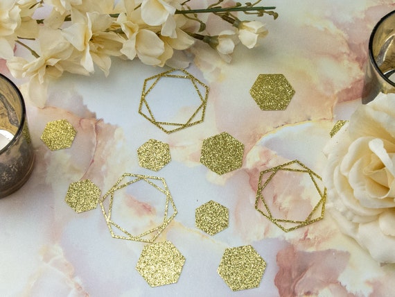 Baby Shower Decor, Hexagon, Baby Sprinkle, Baby Shower Confetti, Paper Confetti, Gender Neutral Baby Shower, Brunch Decorations Il_570xn
