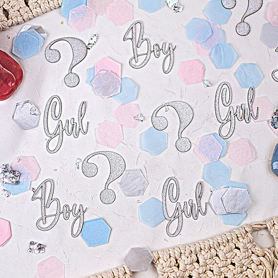 Gender Reveal Decorations, Blue and Pink, Confetti, Gender Reveal, Boy Or Girl, Il_570xn