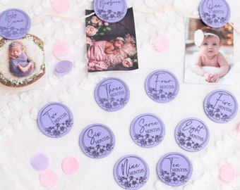 1st Birthday Banner, Monthly Milestone, Personalized Photo Banner, Clips, Clothes Pins, Photo Banner, Picture Banner, Set of 14