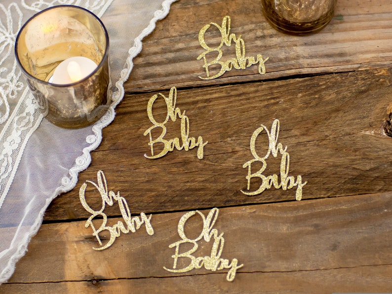 Oh Baby Baby Shower Table Decorations Baby Shower Confetti Etsy