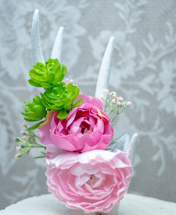 Baby Shower Cake Topper,Bohemian Baby Shower Decorations, Boho Girls Birthday Party, Woodland Baby Shower, Deer Antler Cake Topper Il_570xn