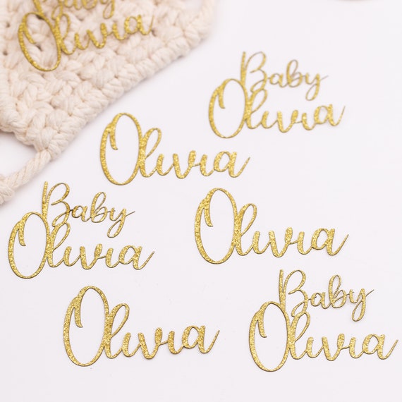 Baby Shower Decor, Custom Confetti, Custom Name, Baby Shower Decor, Baby Boy Shower Decorations, Baby Shower Confetti, Baby Shower Girl Il_570xn