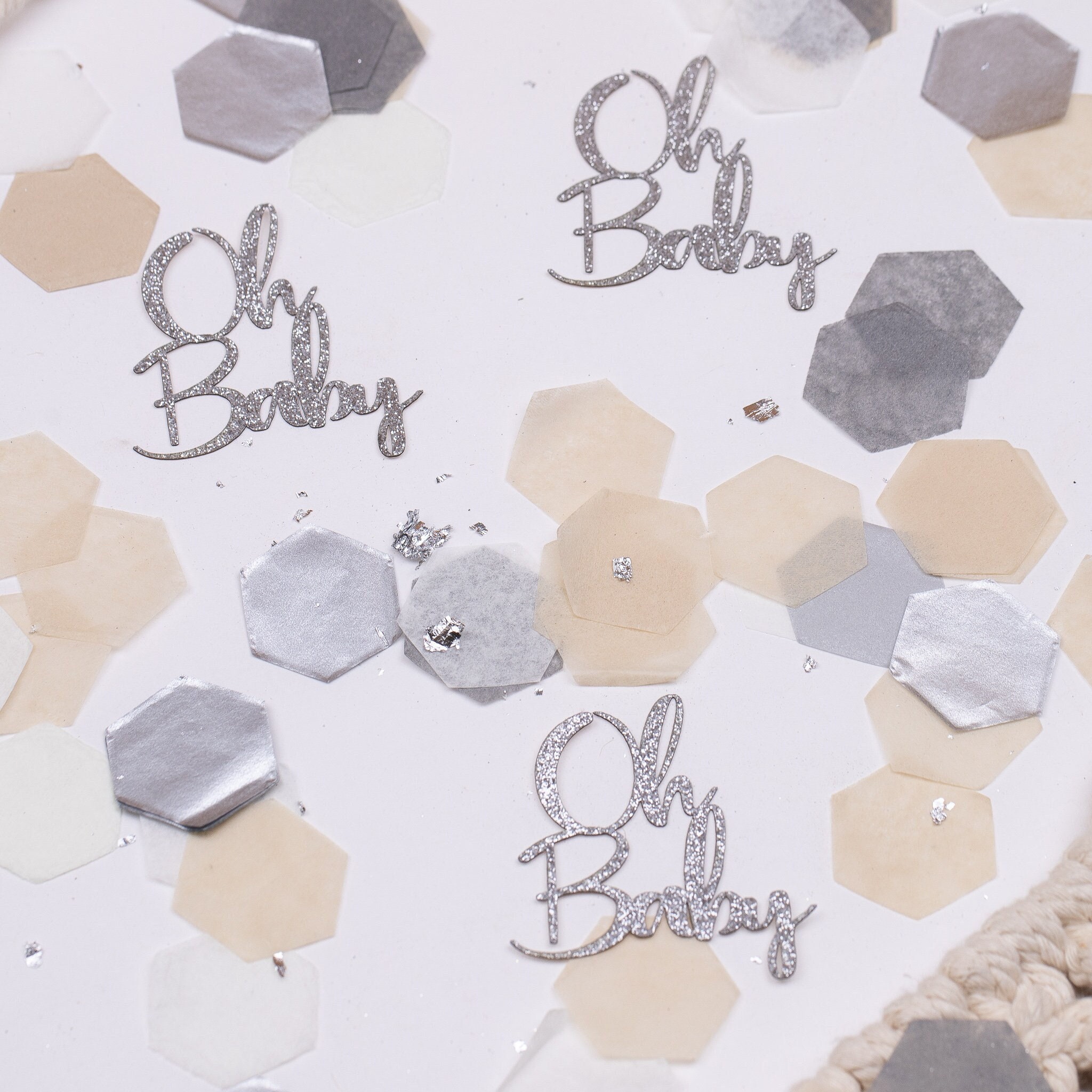 Gender Neutral Baby Shower Decorations Boho Baby Shower Oh Baby Baby Shower Confetti Baby Shower Girl Boy Baby Shower