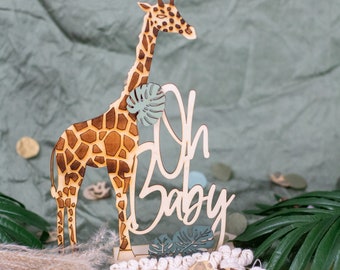 Safari Baby Shower, Oh Baby, Centerpiece, Jungle Baby Shower, Baby Boy Shower Decorations, Girl Baby Shower, Oh Baby Sign