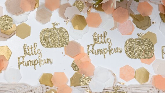 Pumpkin Baby Shower, Fall Baby Shower Confetti For a Little Pumpkin Baby Shower, Pumpkin Birthday For First Birthday Girl Il_570xn
