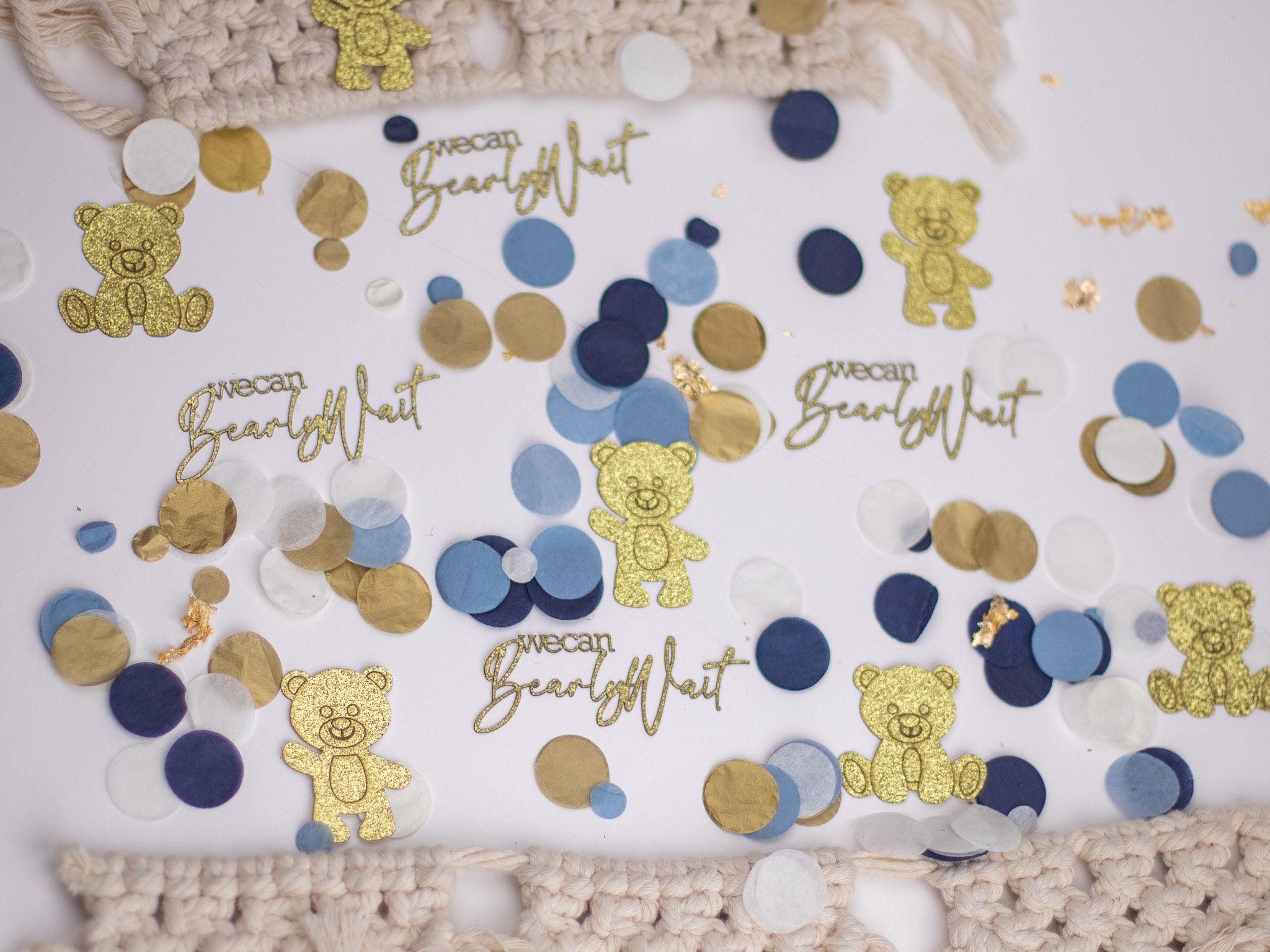 We Can Bearly Wait Baby Shower Decorations Boy Bear Shower Confetti Teddy Bear Baby Shower Bear Gender Reveal