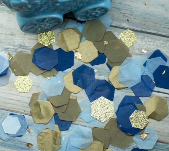 Baby Boy Shower Decorations, Baby Boy Shower, Baby Shower Confetti, Baby Shower Decor, Navy Blue And Gold Baby Shower Decoration Il_570xn
