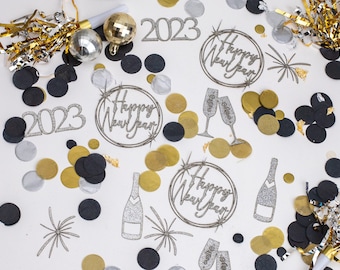 New Years Eve Decorations, 2024, Happy New Year, Confetti, Centerpiece, New Year Party, Party Supplies, Champagne Confetti HNY