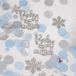 Baby Shower Hace Frío Afuera, País de las Maravillas Invernal, Confeti de Copos de Nieve, Onederland de Invierno, Revelación de Género de Invierno, Baby Shower de Invierno