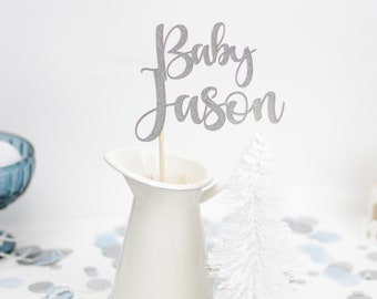 Baby Shower Centerpiece, Personalized Name, Personalized Name, Custom Name, Baby Shower Decorations, Baby Shower Decor, Set of 4