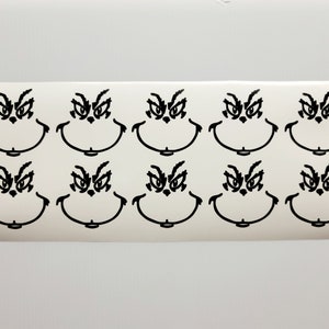 Set of 10 Christmas Inspired Faces Vinyl Decals Stickers Ornaments tumblers