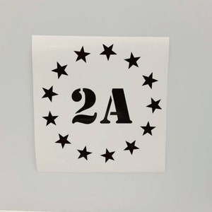 2A Second Amendment Vinyl Decal Sticker American Freedom Rights Car Truck Decals