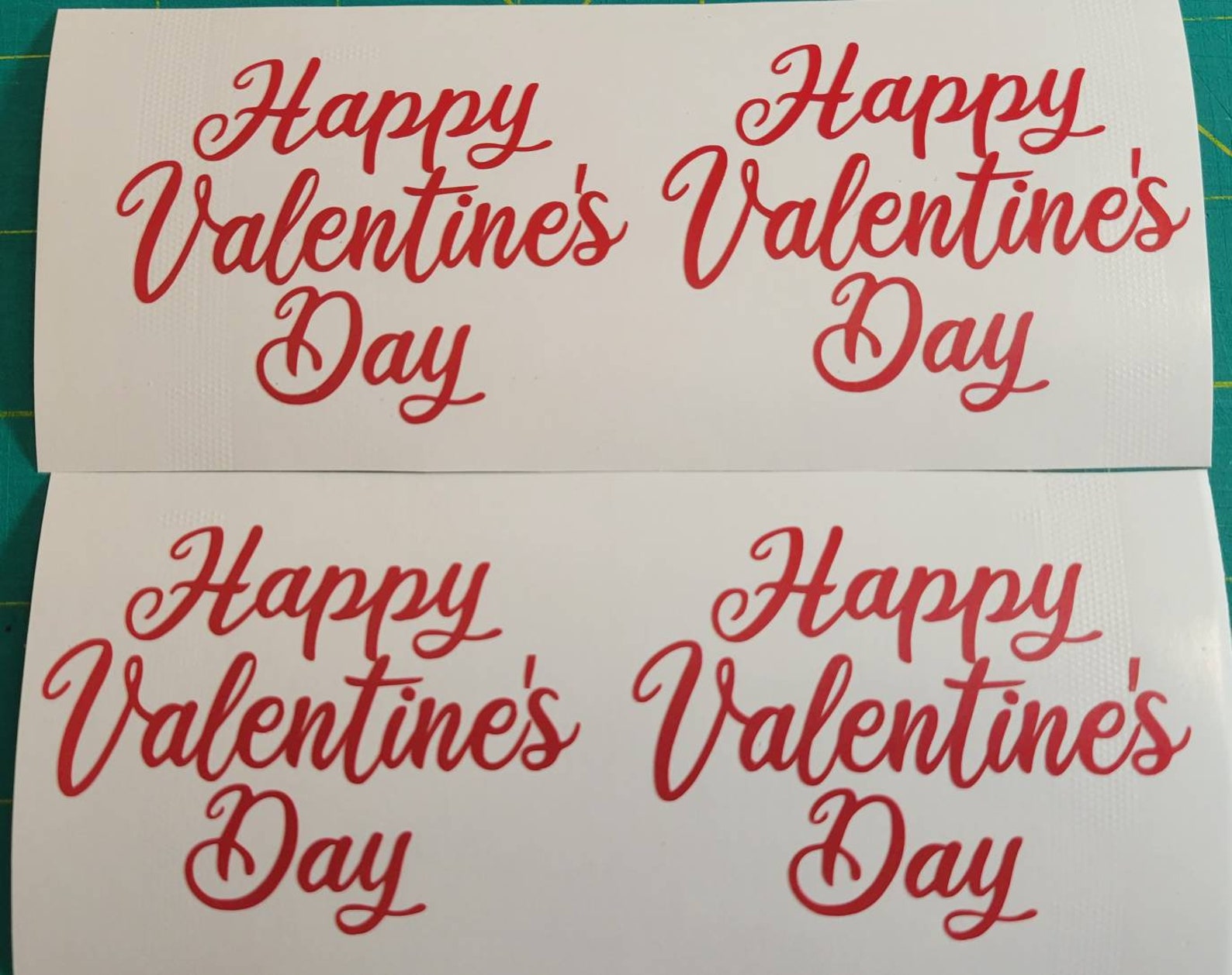 Set of 4 Happy Valentine's Day Vinyl Decals Stickers Valentine
