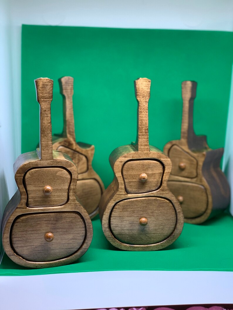 Guitar jewelry box Band Saw Box Etsy