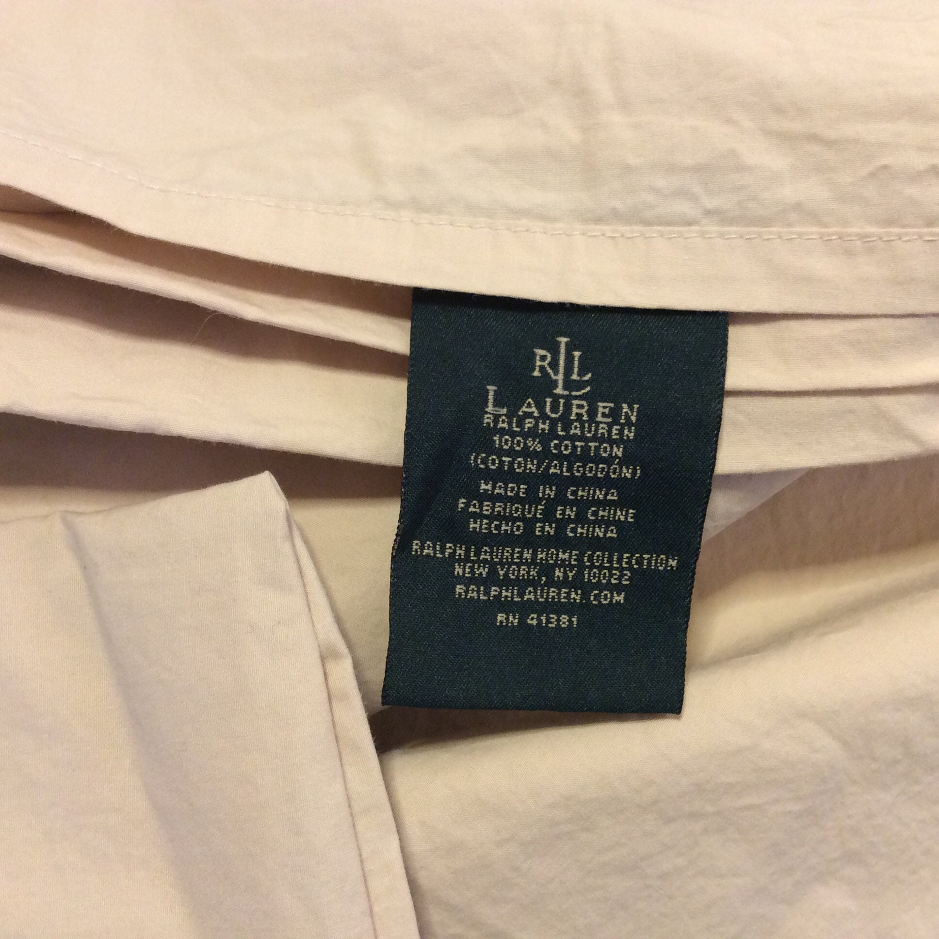 Sheet Queen Flat 100% Cotton Ralph Lauren Light Tan Free - Etsy