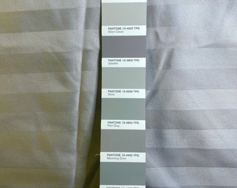 Edredón vintage - Funda nórdica doble, cierre de botones, 100 % algodón, rayas de damasco, gris, rayas, cinta, ropa de cama, sábanas