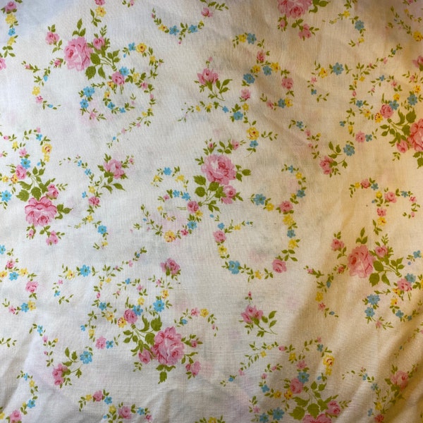 Vintage Floral Sheet - Etsy