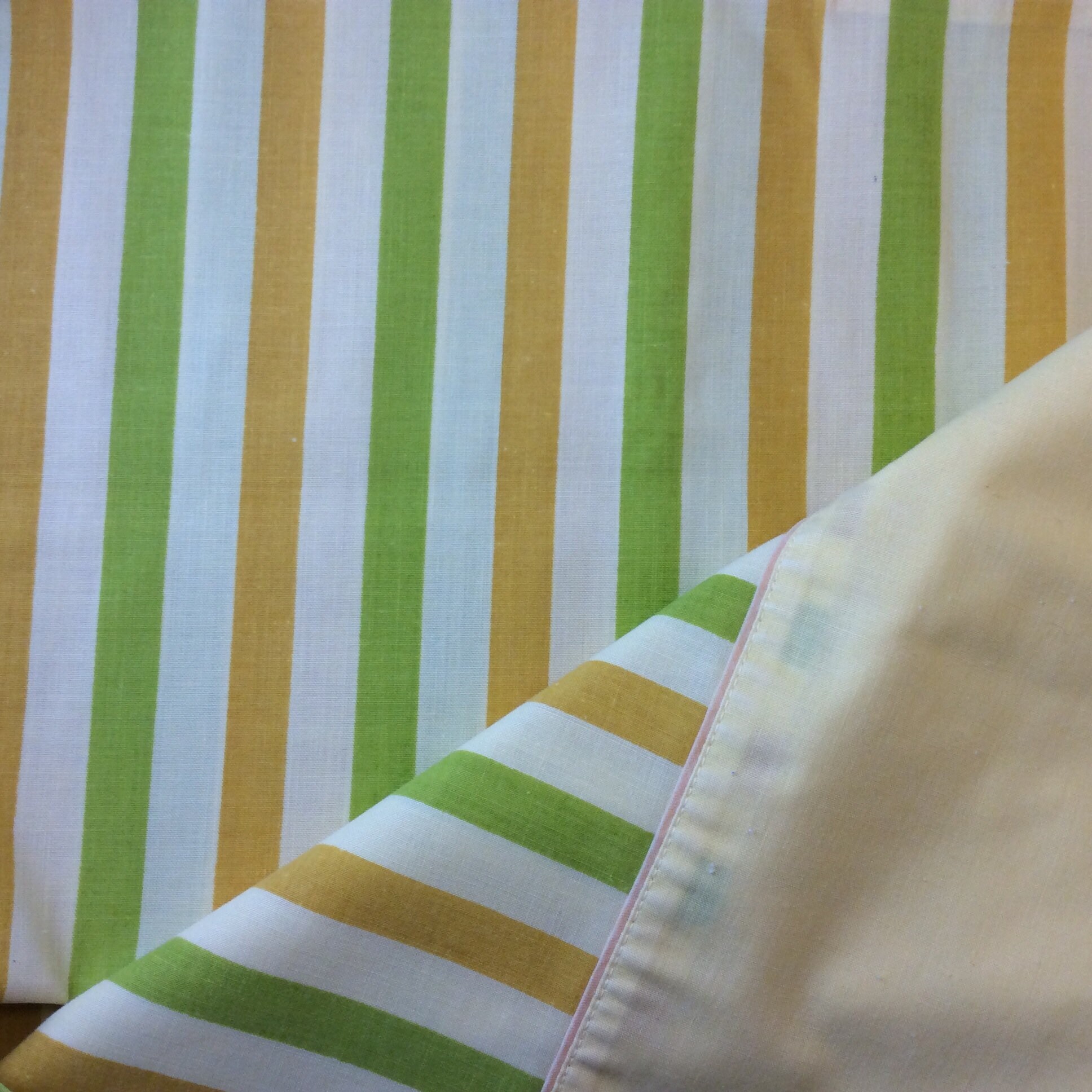 Vintage Pillowcase One 1 King Pillowcase Yellow Green Brown Etsy