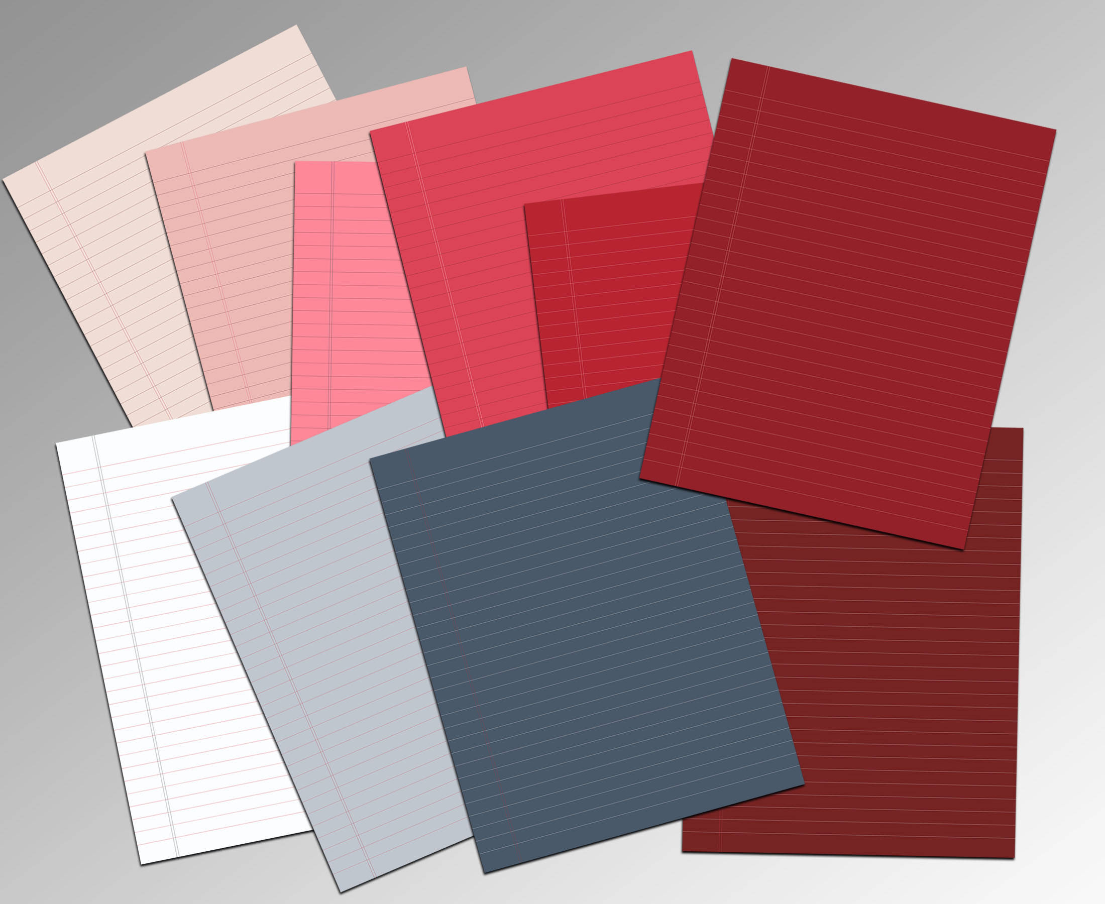 Printable notebook paper Digital Lined Paper Digital Etsy