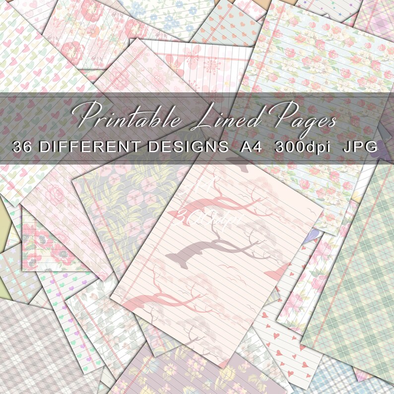 notebook paper digital notebook paper lined paper ruled etsy