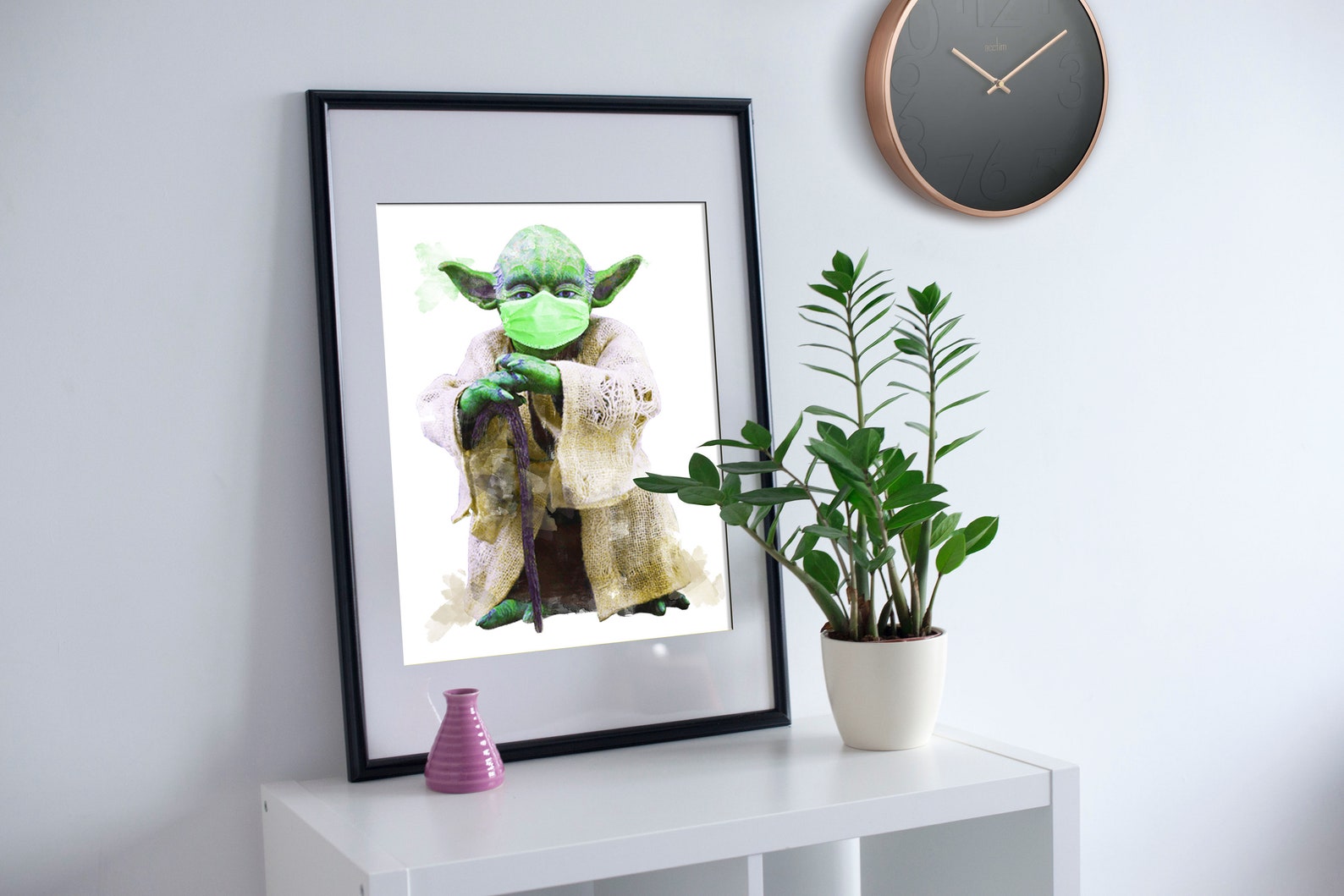 Jedi Master Yoda Wall Art Star Wars Yoda Art Print Star Wars Etsy