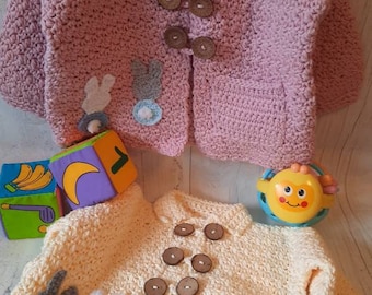 Handmade crochet baby/toddler jacket