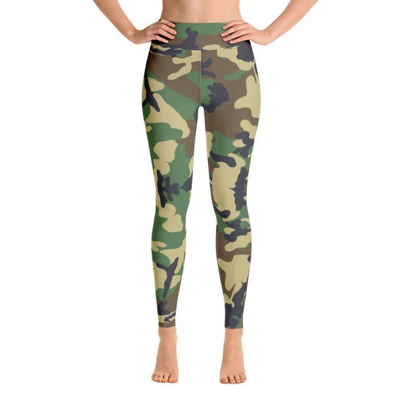 high waisted camo workout leggings