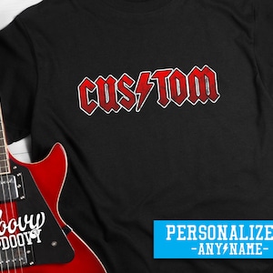 PERSONALIZED: Rock & Roll Shirt  Concert Tee, Personalized Birthday Gift for Classic Rock Music Lover, Family Group Photo Concert Shirts