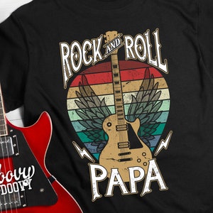 Rock &#39;N Roll Grandpa Shirt - A great gift for music-loving, guitar-playing Papas on Father&#39;s Day or birthdays