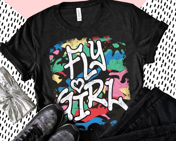 Fly Girl 80s 90s Old School Camo B-Girl Hip Hop T-Shirt Fly Girl 80s 90s Old School Camo B-Girl Hip Hop T-Shirt