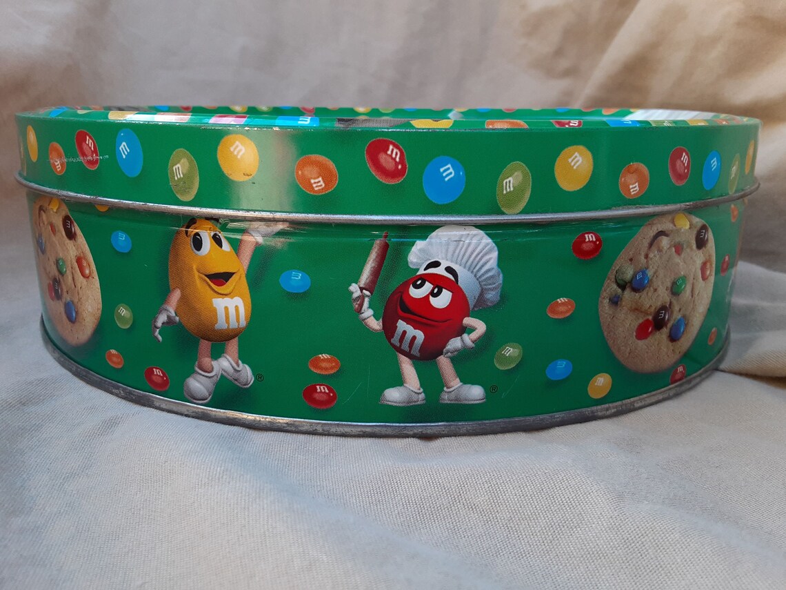 Large Round M&M's Collectors Tin/Canister Etsy