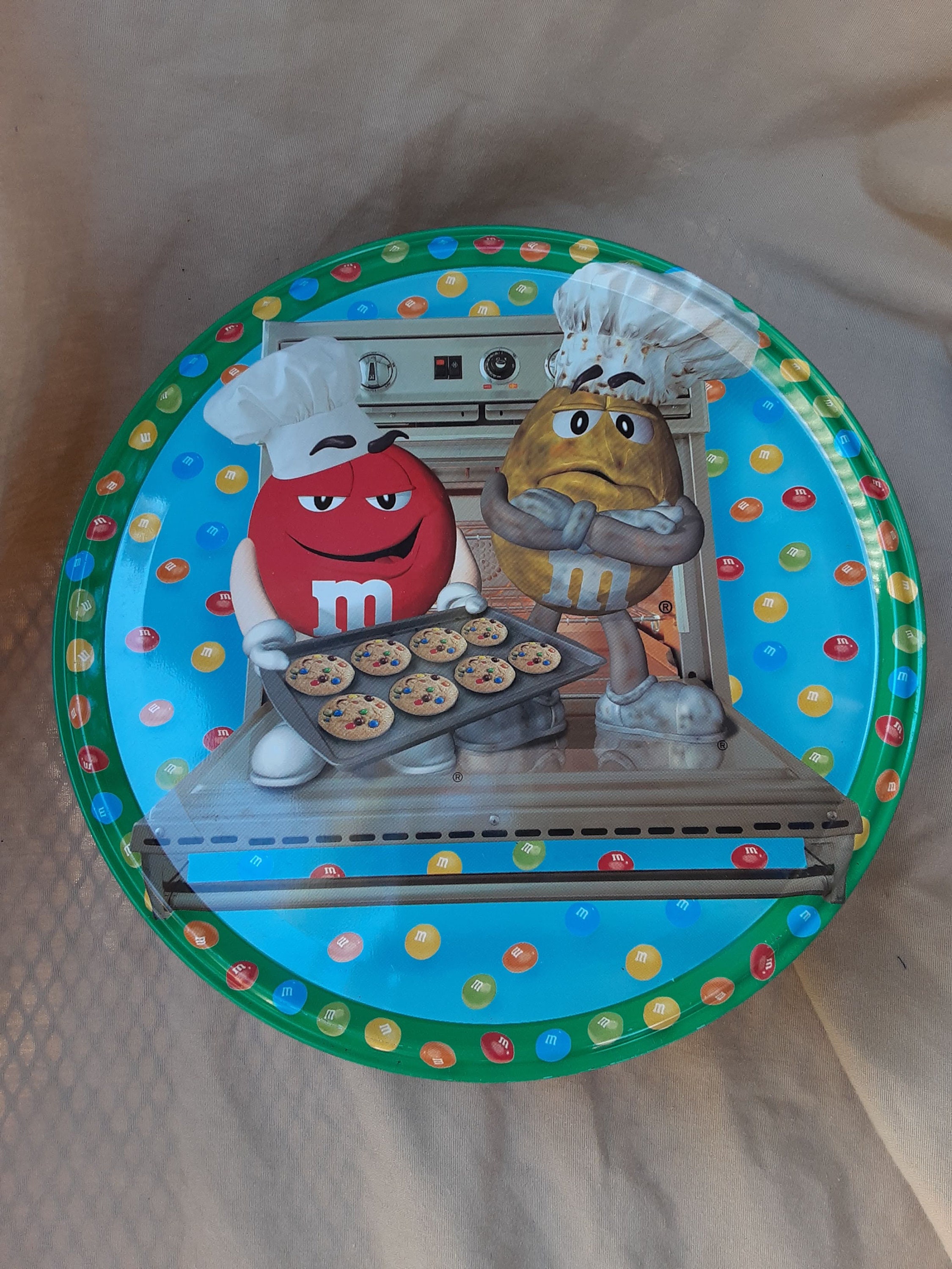 Large Round M&M's Collectors Tin/Canister Etsy