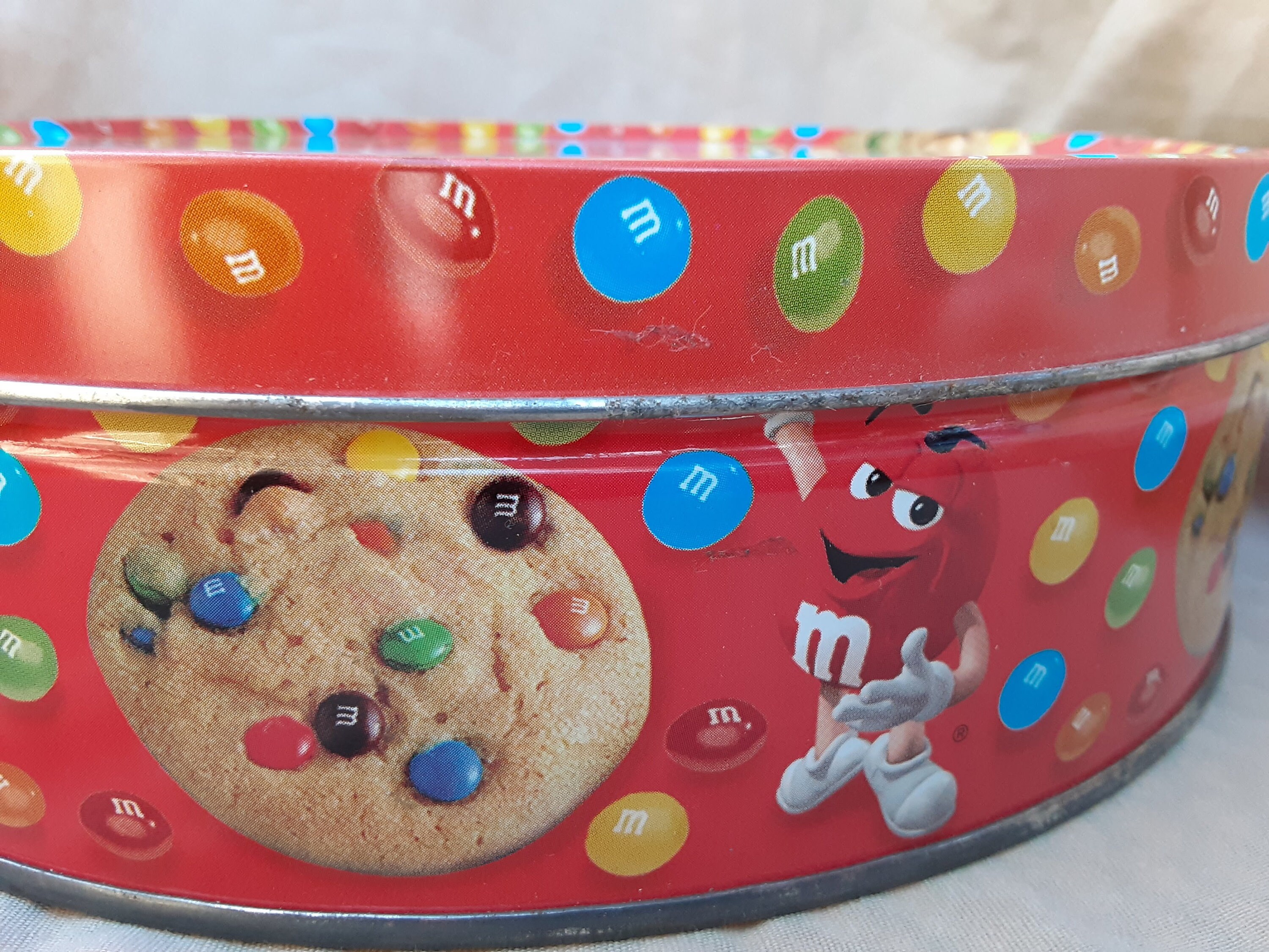 Large Round M&M's Collectors Tin/Canister Etsy