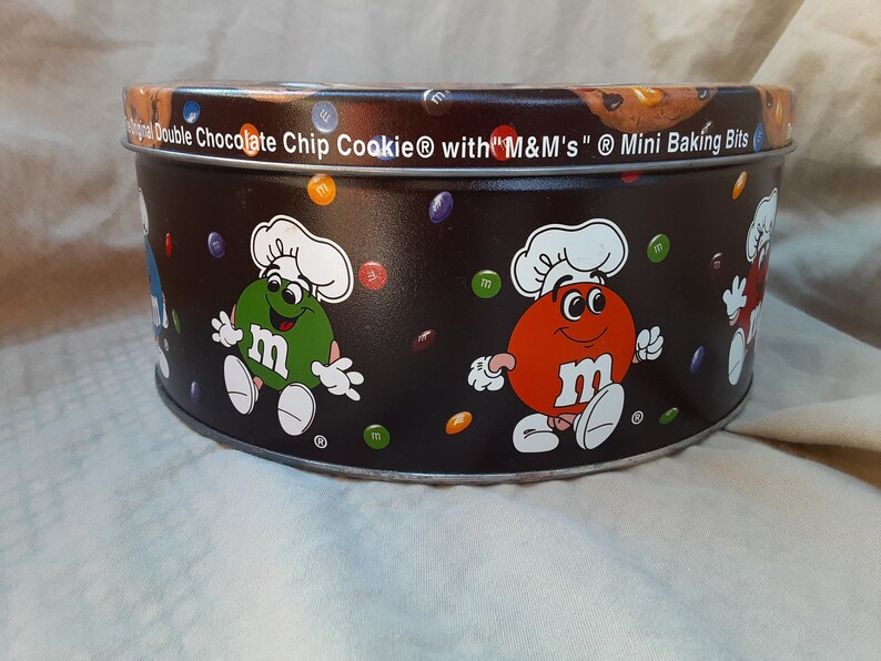 Large Round M/&M/'s Collectors TinCanister