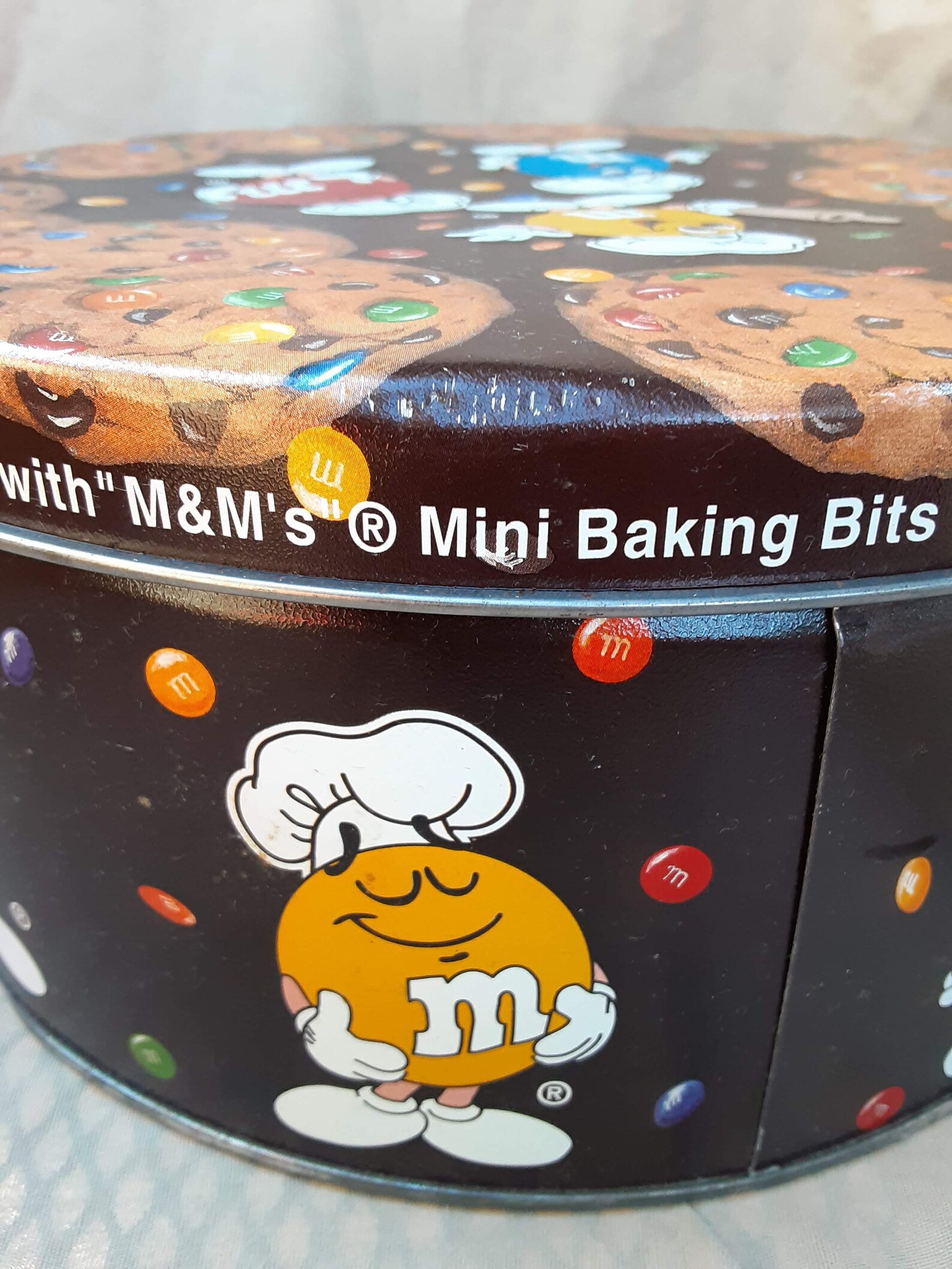 Large Round M&M's Collectors Tin/Canister Etsy