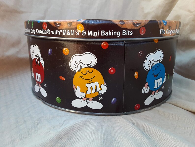 Large Round M/&M/'s Collectors TinCanister