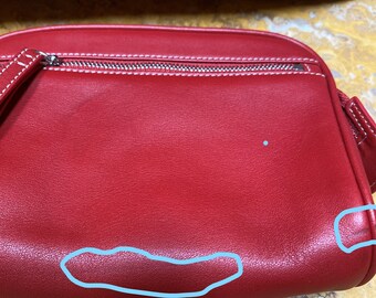 Vintage Red Coach Cosmetic Case NWOT - Etsy